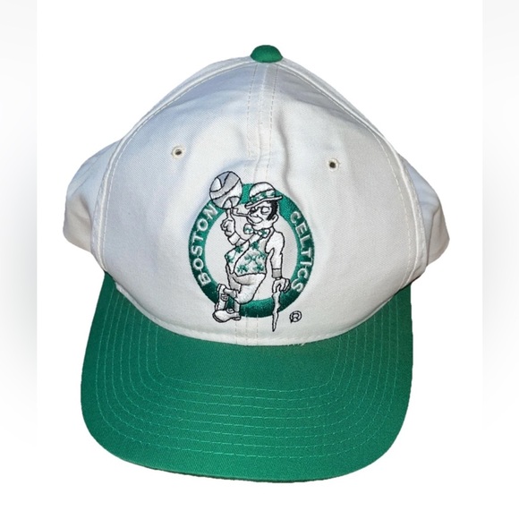 Vintage Boston Celtics SnapBack Hat Cap Headwear Made In Korea Offical NBA Green - Picture 1 of 10